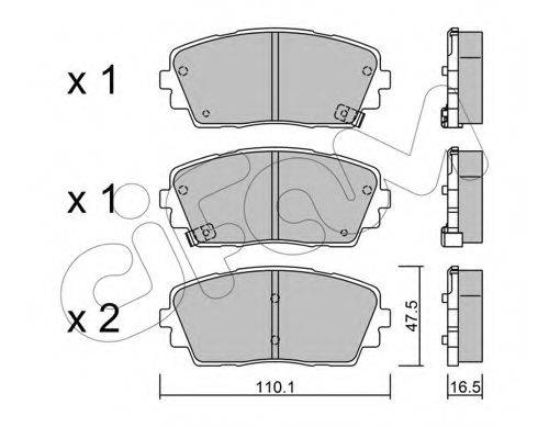 Комплект тормозных колодок, дисковый тормоз CIFAM 822-941-0