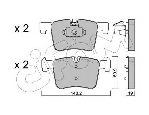 Комплект тормозных колодок, дисковый тормоз CIFAM 822-961-0