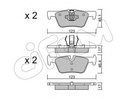 Комплект тормозных колодок, дисковый тормоз CIFAM 822-962-0