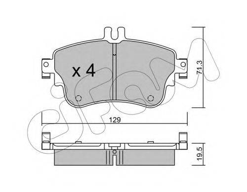 Комплект тормозных колодок, дисковый тормоз CIFAM 822-964-0
