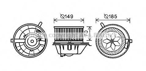 PRASCO VW8337 Електродвигун, вентиляція салону