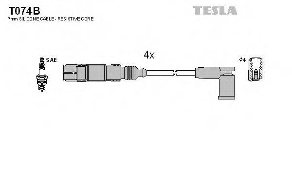 Комплект дротів запалення TESLA T074B