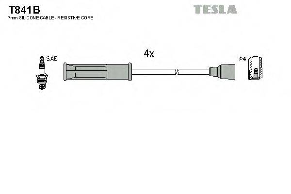 Комплект дротів запалення TESLA T841B
