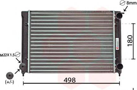 Радиатор, охлаждение двигателя VAN WEZEL 58002040