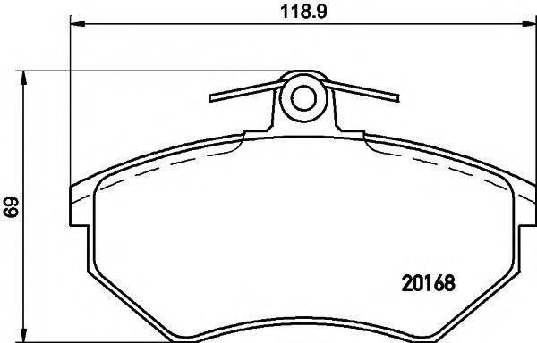 Комплект тормозных колодок, дисковый тормоз TEXTAR 2016804