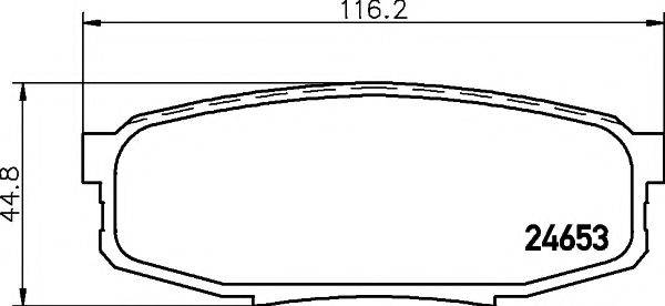 Комплект тормозных колодок, дисковый тормоз TEXTAR 2465301