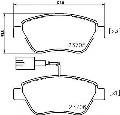 Комплект тормозных колодок, дисковый тормоз TEXTAR 2370502