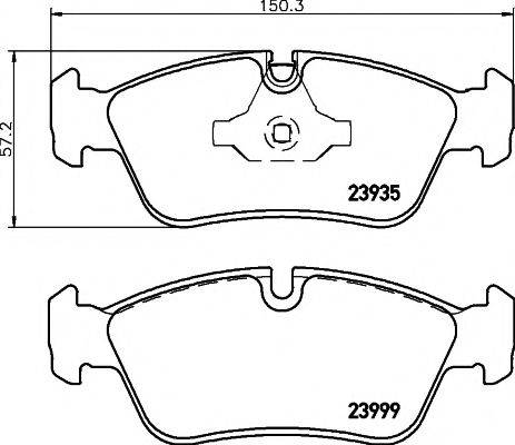 Комплект тормозных колодок, дисковый тормоз TEXTAR 2393501