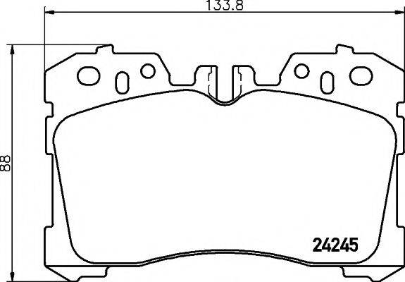 Комплект тормозных колодок, дисковый тормоз TEXTAR 2424501