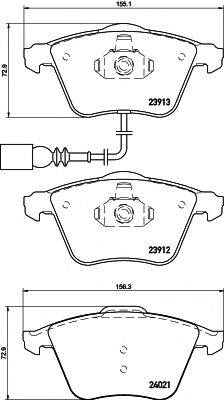 Комплект тормозных колодок, дисковый тормоз TEXTAR 2391301