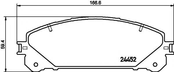 Комплект тормозных колодок, дисковый тормоз TEXTAR 2445201