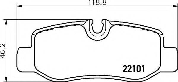 Комплект тормозных колодок, дисковый тормоз TEXTAR 2210101