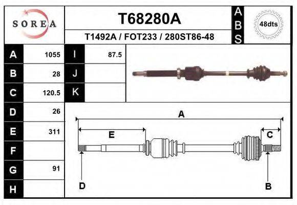 EAI T68280A Приводний вал