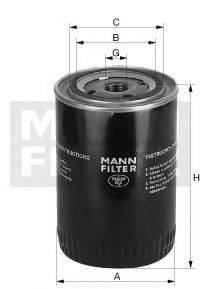 Масляный фильтр; Фильтр, Гидравлическая система привода рабочего оборудования MANN-FILTER W 940/18