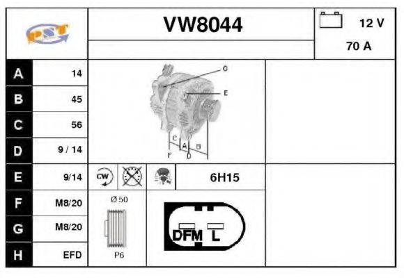 SNRA VW8044 Генератор