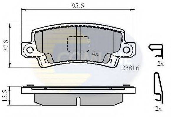 Комплект тормозных колодок, дисковый тормоз COMLINE CBP3942