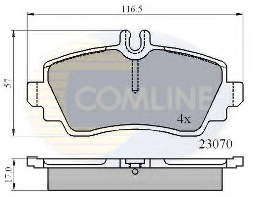 Комплект тормозных колодок, дисковый тормоз COMLINE CBP0748