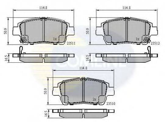 Комплект тормозных колодок, дисковый тормоз COMLINE CBP3901