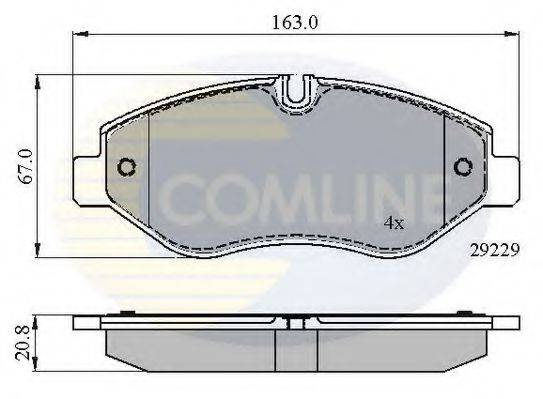 Комплект тормозных колодок, дисковый тормоз COMLINE CBP01616