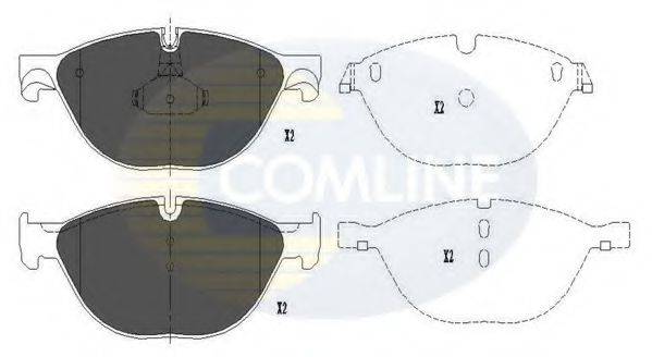 Комплект гальмівних колодок, дискове гальмо COMLINE CBP06017