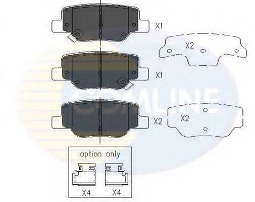 Комплект тормозных колодок, дисковый тормоз COMLINE CBP36010