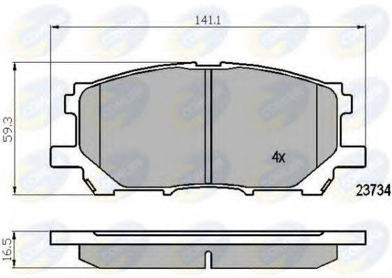 Комплект тормозных колодок, дисковый тормоз COMLINE CBP01750