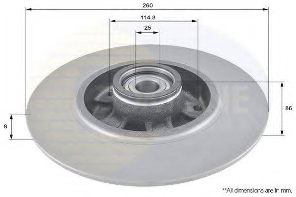 Тормозной диск COMLINE ADC3015