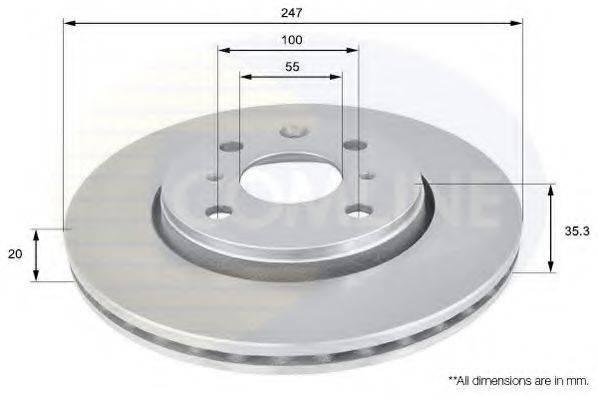 Тормозной диск COMLINE ADC1561V