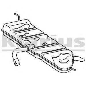 KLARIUS 220898 Глушник вихлопних газів кінцевий