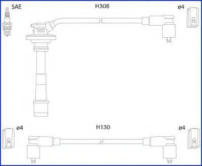 Комплект проводов зажигания HITACHI 134562