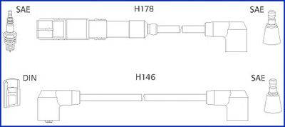 Комплект проводов зажигания HITACHI 134755
