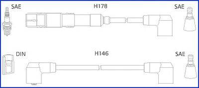 Комплект проводов зажигания HITACHI 134756