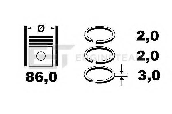 ET ENGINETEAM R1002400 Комплект поршневих кілець