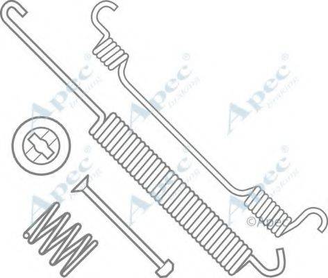 Комплектуючі, гальмівна колодка APEC BRAKING KIT985