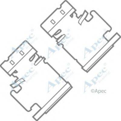 Комплектуючі, гальмівні колодки APEC BRAKING KIT1003