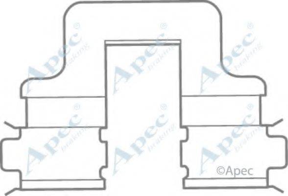 Комплектуючі, гальмівні колодки APEC BRAKING KIT1007