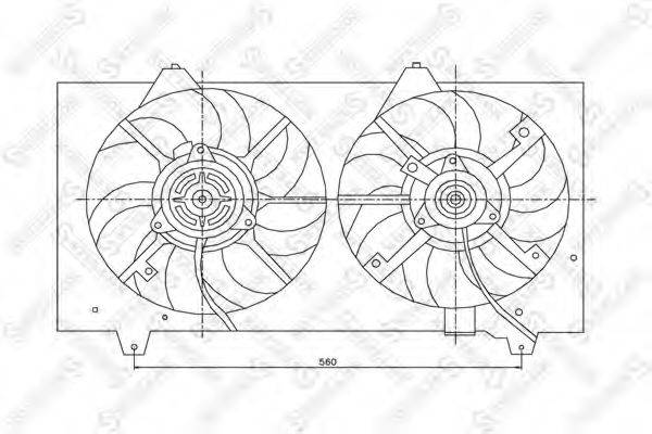 Вентилятор, охолодження двигуна STELLOX 29-99145-SX