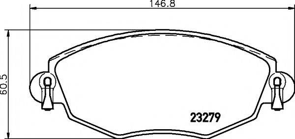 Комплект гальмівних колодок, дискове гальмо HELLA PAGID 8DB 355 009-071