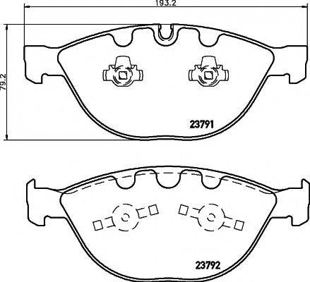 Комплект тормозных колодок, дисковый тормоз HELLA PAGID 8DB 355 006-551