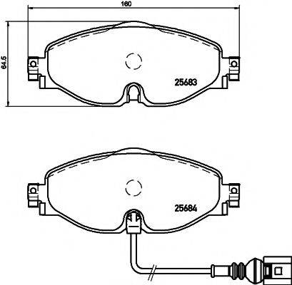 Комплект тормозных колодок, дисковый тормоз HELLA PAGID 8DB 355 020-191