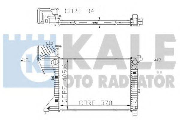 Радіатор, охолодження двигуна KALE OTO RADYATOR 319900
