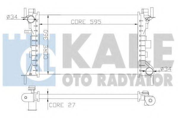 Радіатор, охолодження двигуна KALE OTO RADYATOR 349700