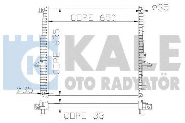 Радіатор, охолодження двигуна KALE OTO RADYATOR 350200
