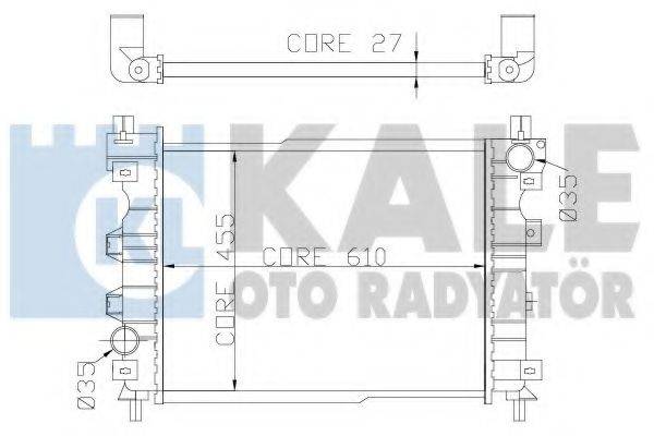 Радиатор, охлаждение двигателя KALE OTO RADYATOR 350800