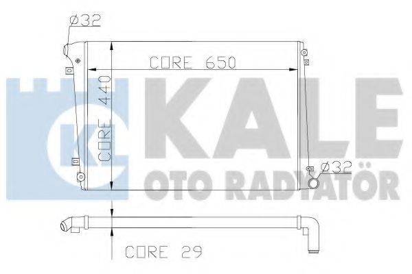 Радиатор, охлаждение двигателя KALE OTO RADYATOR 353600