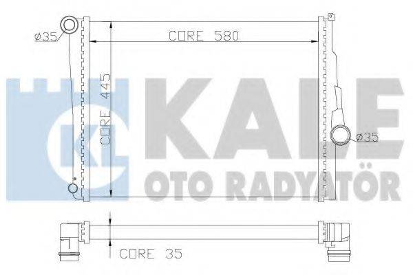 Радіатор, охолодження двигуна KALE OTO RADYATOR 354400