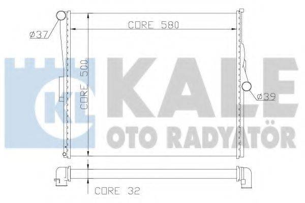 Радиатор, охлаждение двигателя KALE OTO RADYATOR 354500