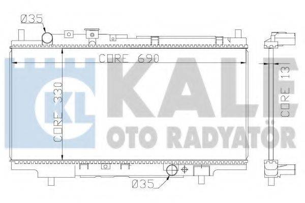 Радіатор, охолодження двигуна KALE OTO RADYATOR 359800