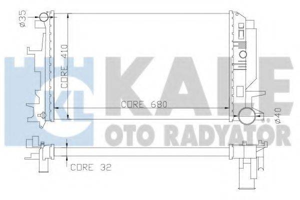Радіатор, охолодження двигуна KALE OTO RADYATOR 373900