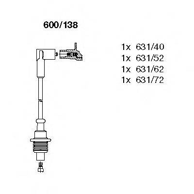 Комплект проводов зажигания BREMI 600/138